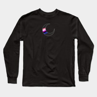 Genderfluid Pride Crescent Moon Long Sleeve T-Shirt